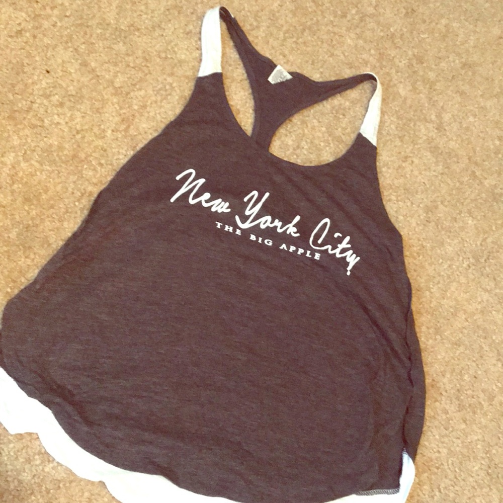 New York “Th Big Apple” loose, high low tank